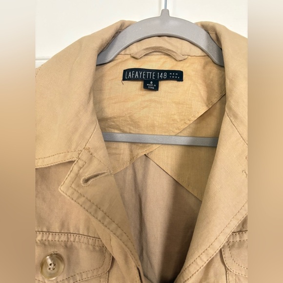 Lafayette 148 trench style utility jacket size 8 - Picture 2 of 2